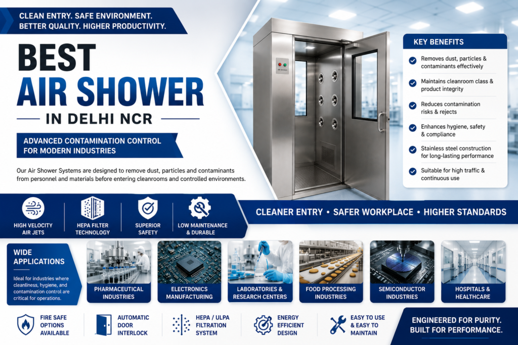 Best Air Shower in Delhi NCR for Advanced Cleanroom Protection